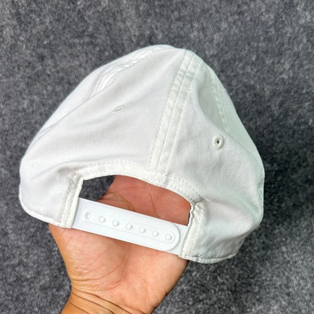 Nike Dri-FIT Club Cap White Black Swoosh Logo Snapback Hat M/L FB5625-100